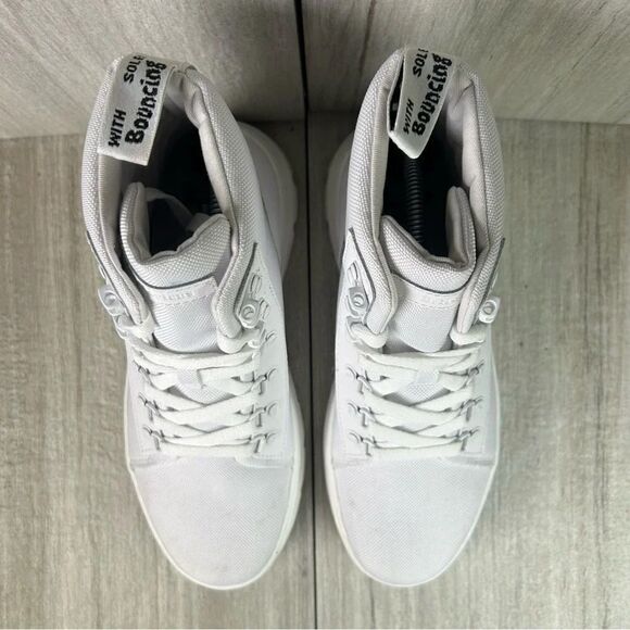 NEW Dr. Martens Docs Combs White Canvas Lace Up Combat Boot Shoes Women’s Size 9 - Picture 7 of 10